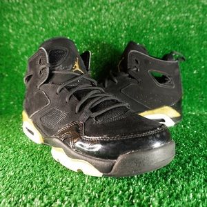 Nike Air Jordan Flight Club '91 Black Gold White Boy's Shoes US 5.5Y